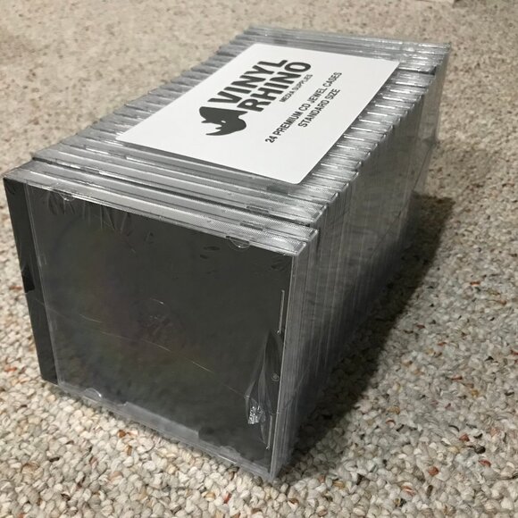 24 Brand New CD Jewel Cases Standard Size (Vinyl Rhino brand) - Picture 5 of 6